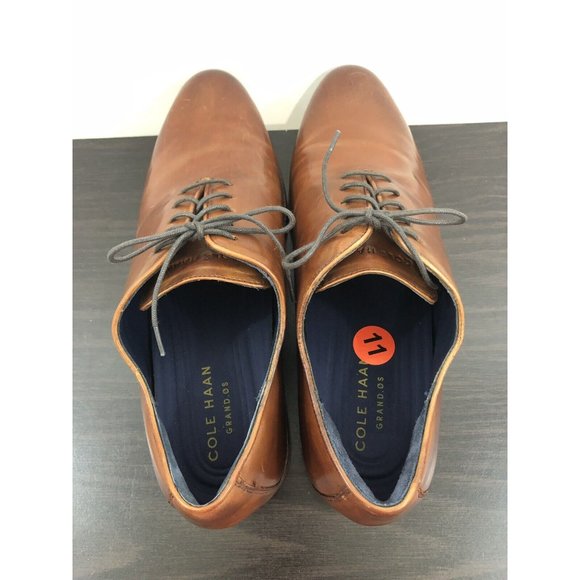 Cole Haan Mens Washington Grand Wholecut Oxford British Tan Leather Color Sze 11